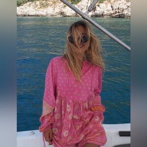 Spell & The Gypsy Collective Utopia Blouse Flamingo Pink